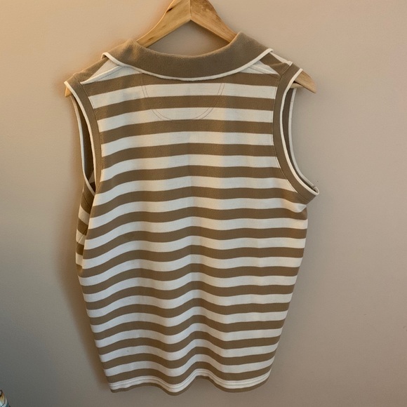 Vintage oversized striped sweater vest - Picture 3 of 4